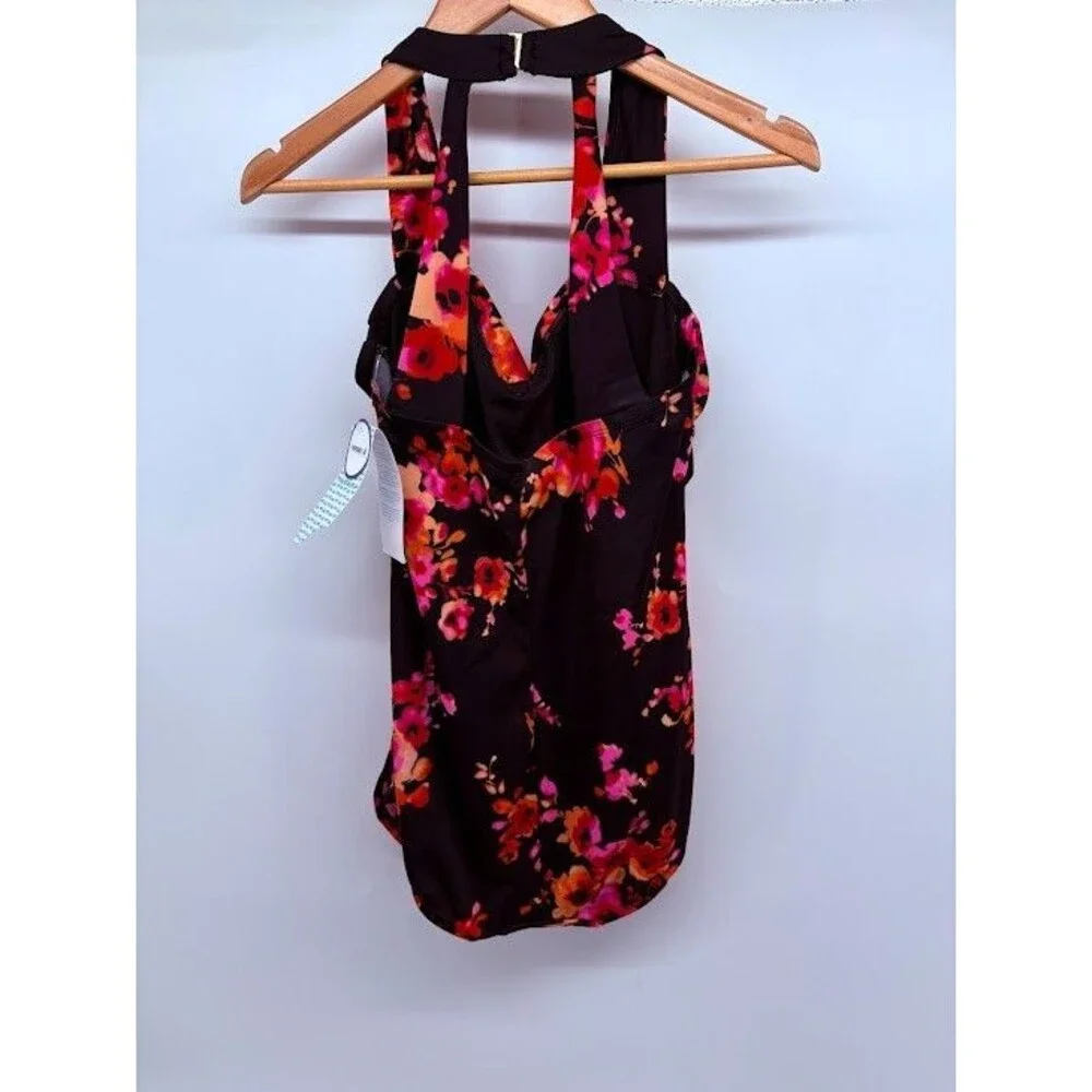 Women's Aquabella Swimsuits for All Size 16 Bathing‎ Suit Floral One Piece NWT